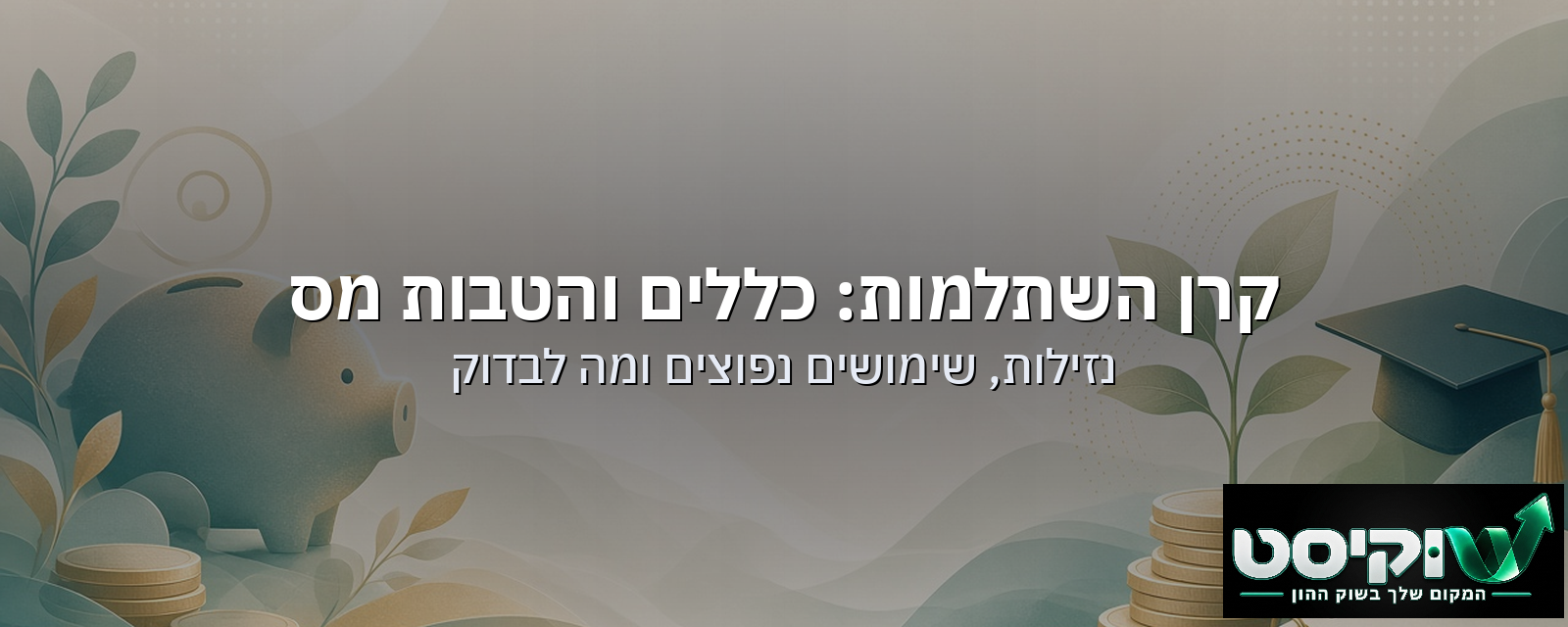 קרן השתלמות: כללים, הטבות מס ושימושים נפוצים
